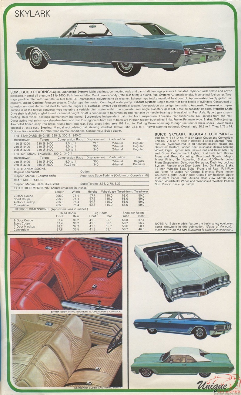 1967 Buick Stars Brochure Page 2